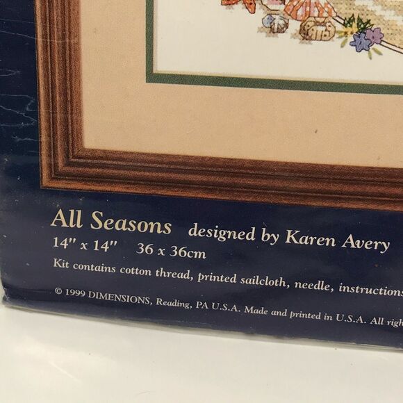 To Everything There is a Season Stamped Cross Stitch Kit Dimensions - Picture 4 of 4